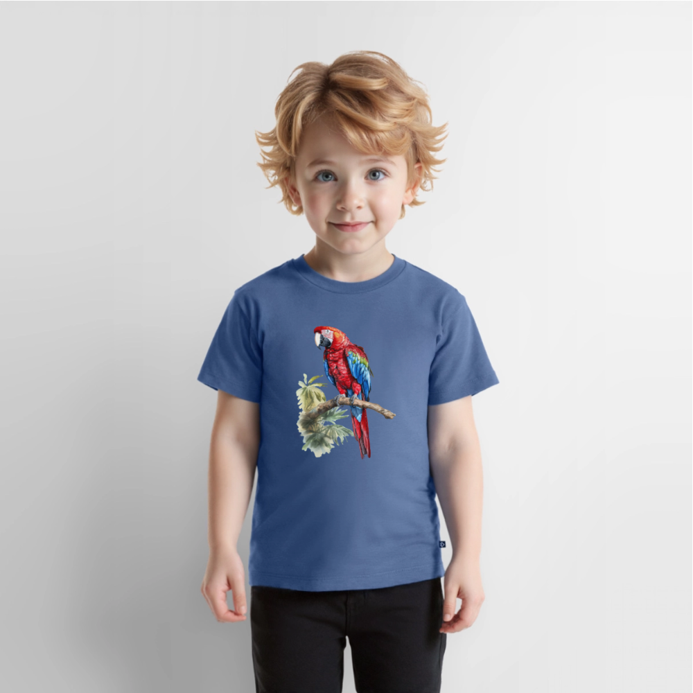 Papagei - Wasserfarbe - Kinder Premium T-Shirt - Taubenblau