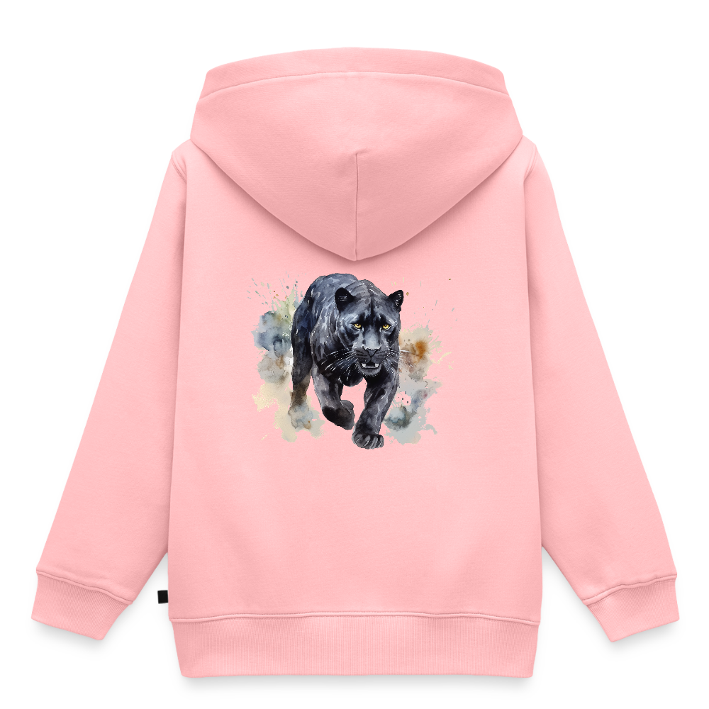 Schwarzer Panter - Wasserfarben - Kinder / Teenager Premium Hoodie - Rosa