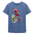 Papagei - Wasserfarbe - Kinder Premium T-Shirt - Taubenblau
