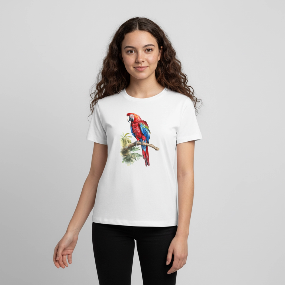 Papagei - Wasserfarbe - Teenager Premium T-Shirt - Weiß