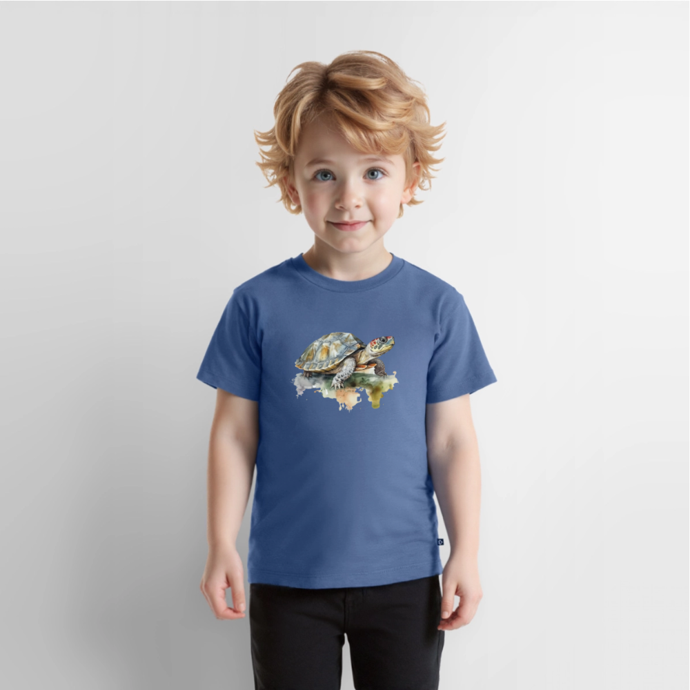 Schildkröte - Wasserfarbe - Kinder Premium T-Shirt - Taubenblau