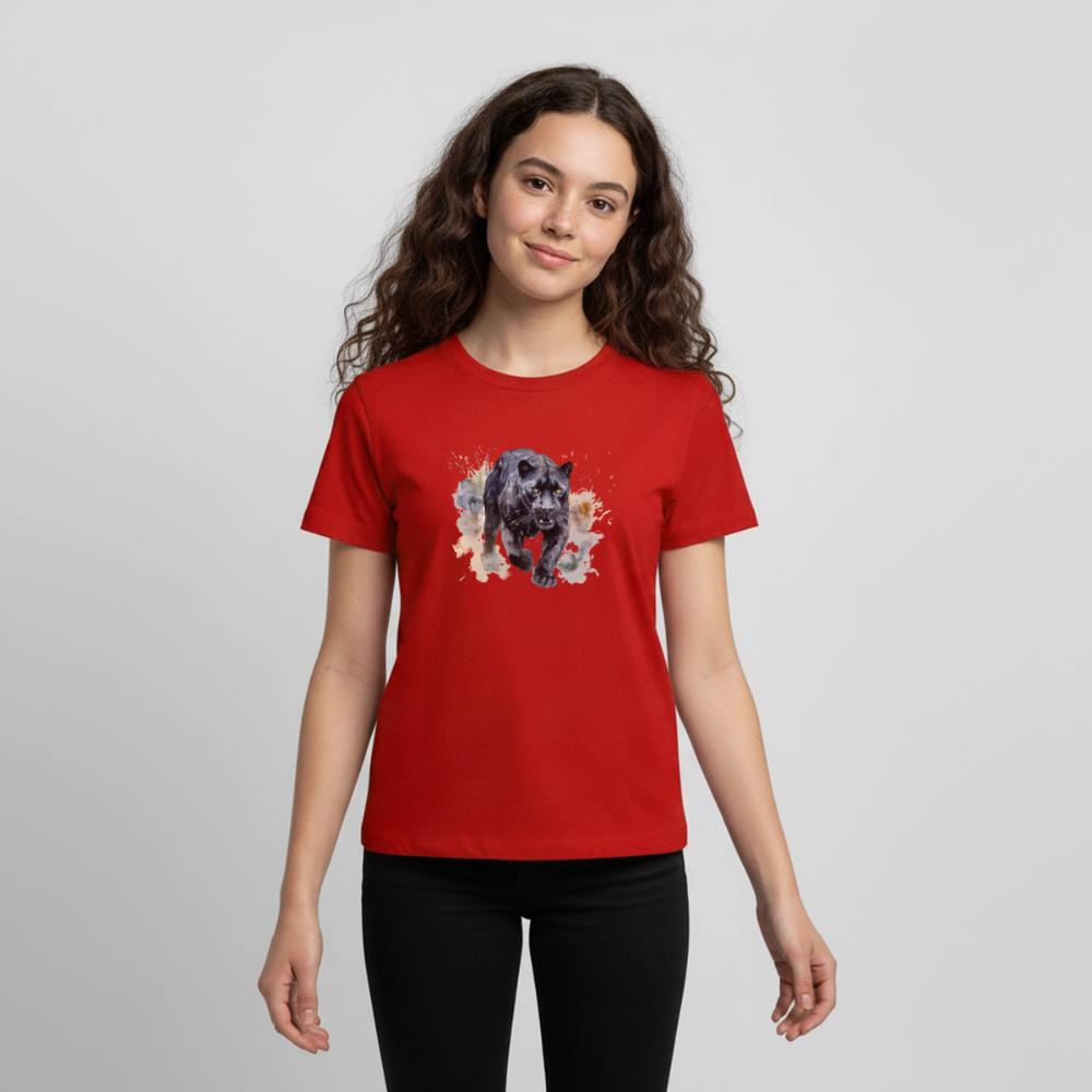 Schwarzer Panter - Wasserfarbe - Teenager Premium T-Shirt - Rot