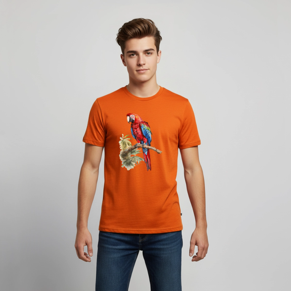 Papagei - Wasserfarbe - Teenager Premium T-Shirt - Orange 