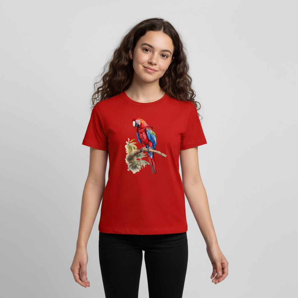 Papagei - Wasserfarbe - Teenager Premium T-Shirt - Rot