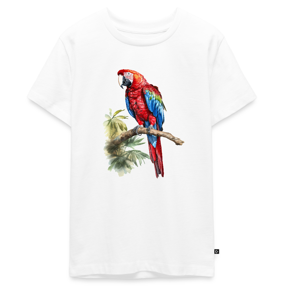 Papagei - Wasserfarbe - Teenager Premium T-Shirt - Weiß