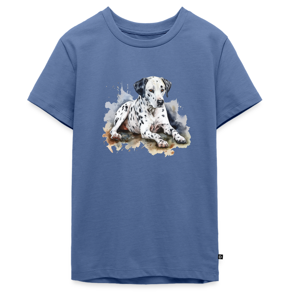 Dalmatiner - Wasserfarbe - Teenager Premium T-Shirt - Taubenblau