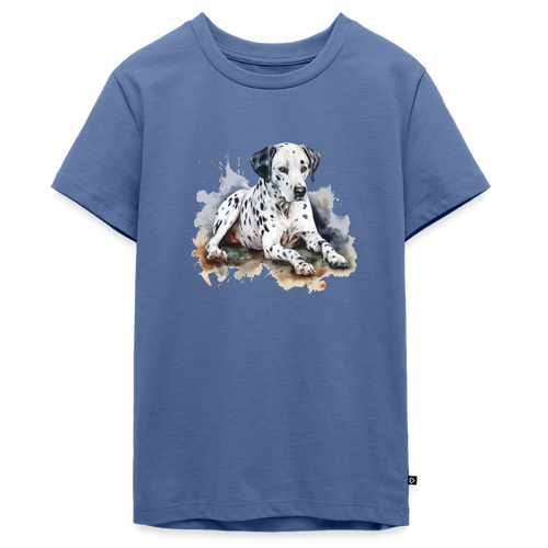 Dalmatiner - Wasserfarbe - Teenager Premium T-Shirt - Taubenblau