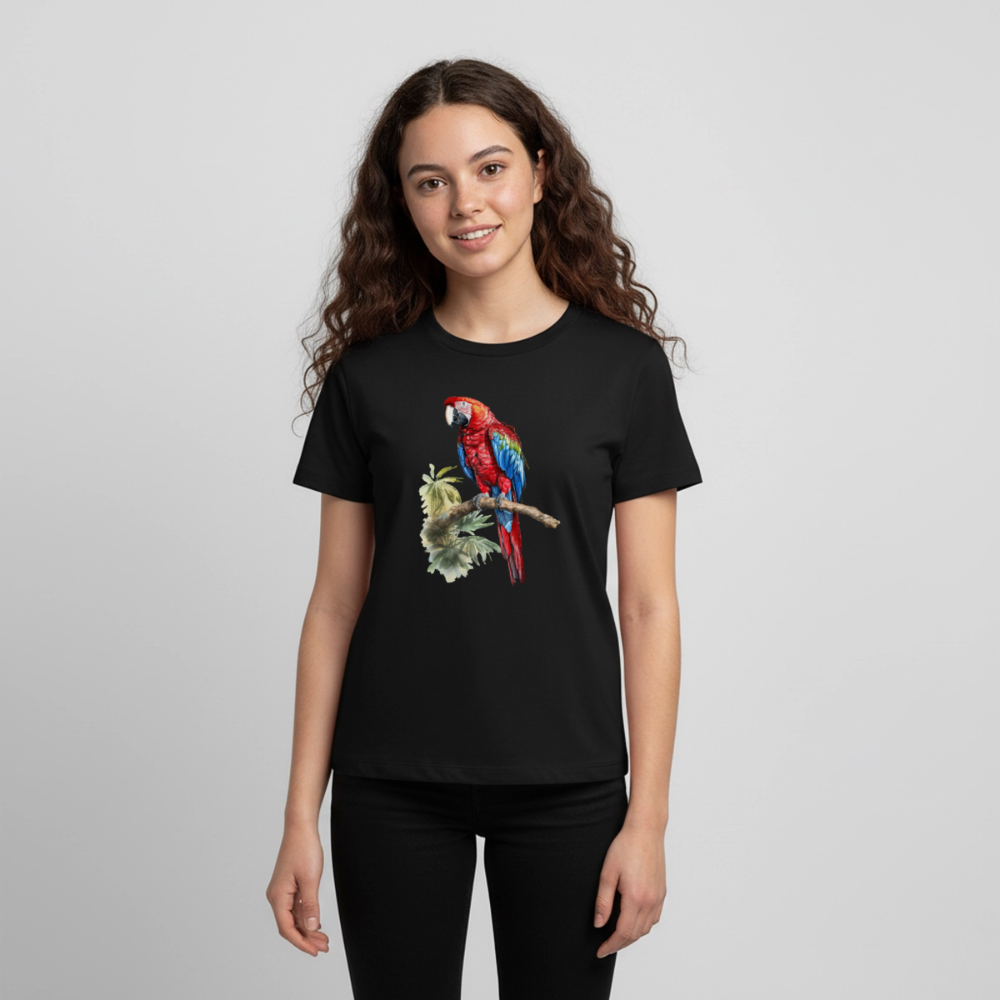 Papagei - Wasserfarbe - Teenager Premium T-Shirt - Schwarz