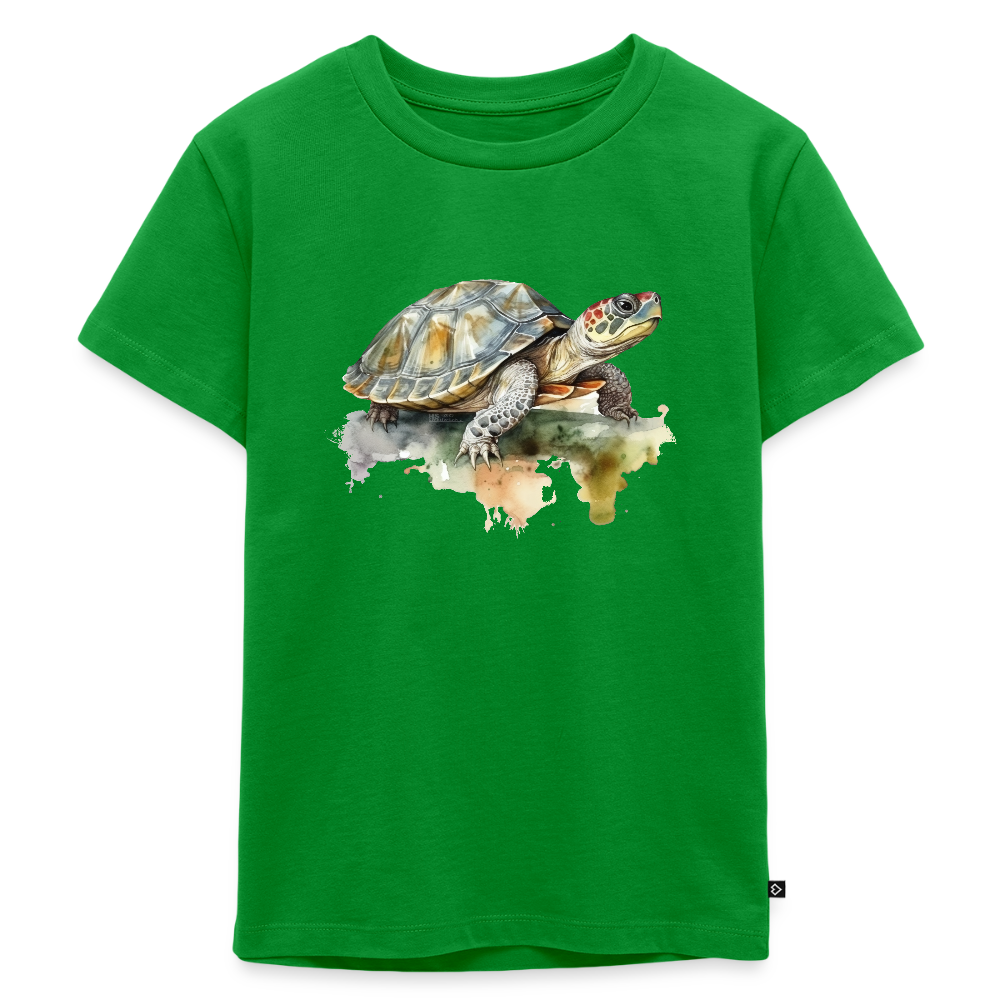 Schildkröte - Wasserfarbe - Kinder Premium T-Shirt - Grün