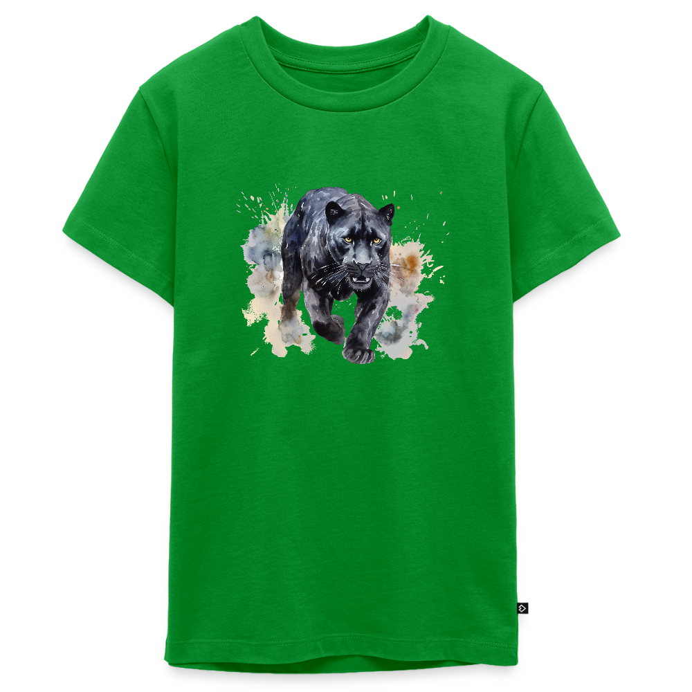 Schwarzer Panter - Wasserfarbe - Teenager Premium T-Shirt - Grün