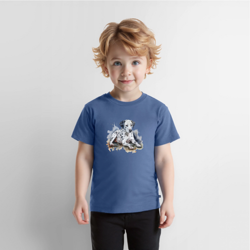 Dalmatiner - Wasserfarbe - Kinder Premium T-Shirt - Taubenblau