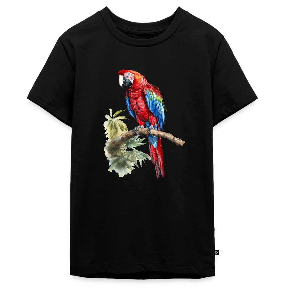 Papagei - Wasserfarbe - Teenager Premium T-Shirt - Schwarz