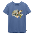 Schildkröte - Wasserfarbe - Kinder Premium T-Shirt - Taubenblau
