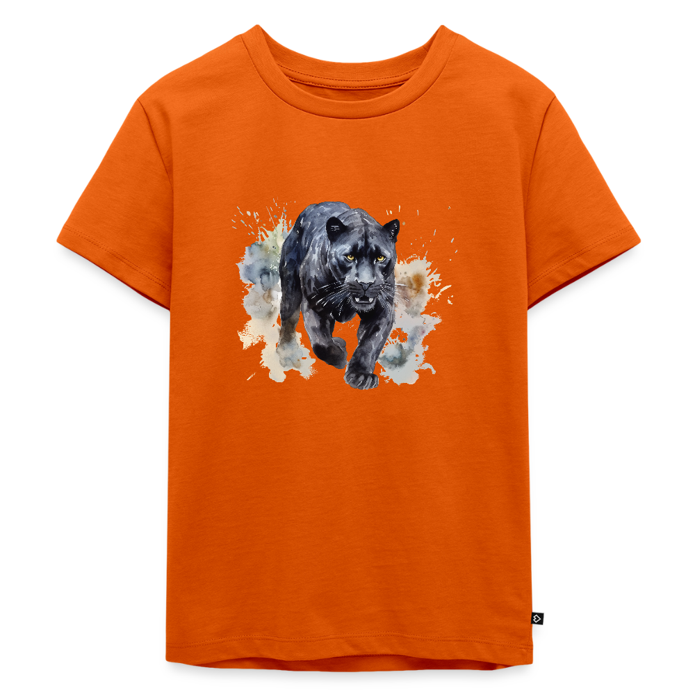 Schwarzer Panter - Wasserfarbe - Kinder Premium T-Shirt - Orange 
