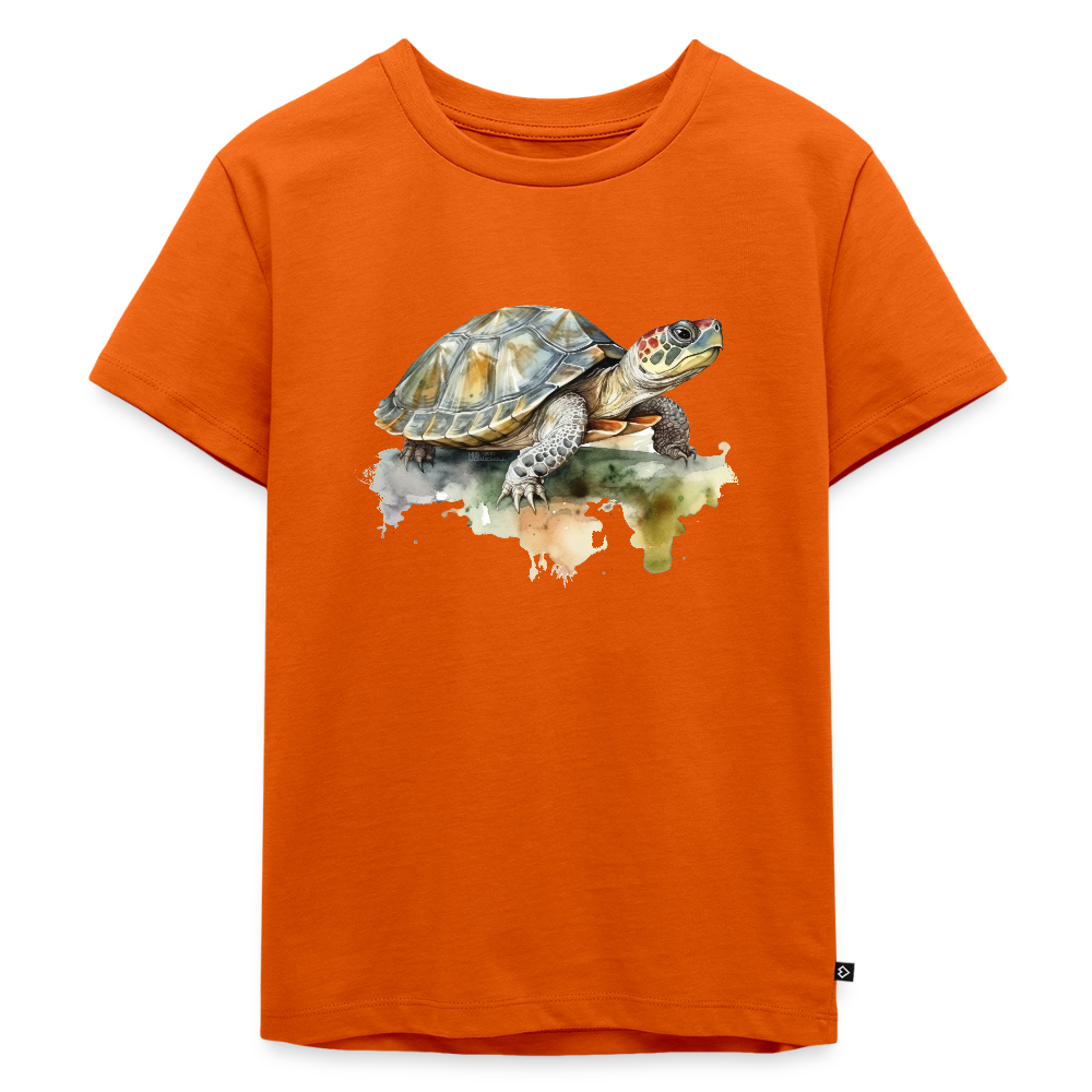 Schildkröte - Wasserfarbe - Kinder Premium T-Shirt - Orange 