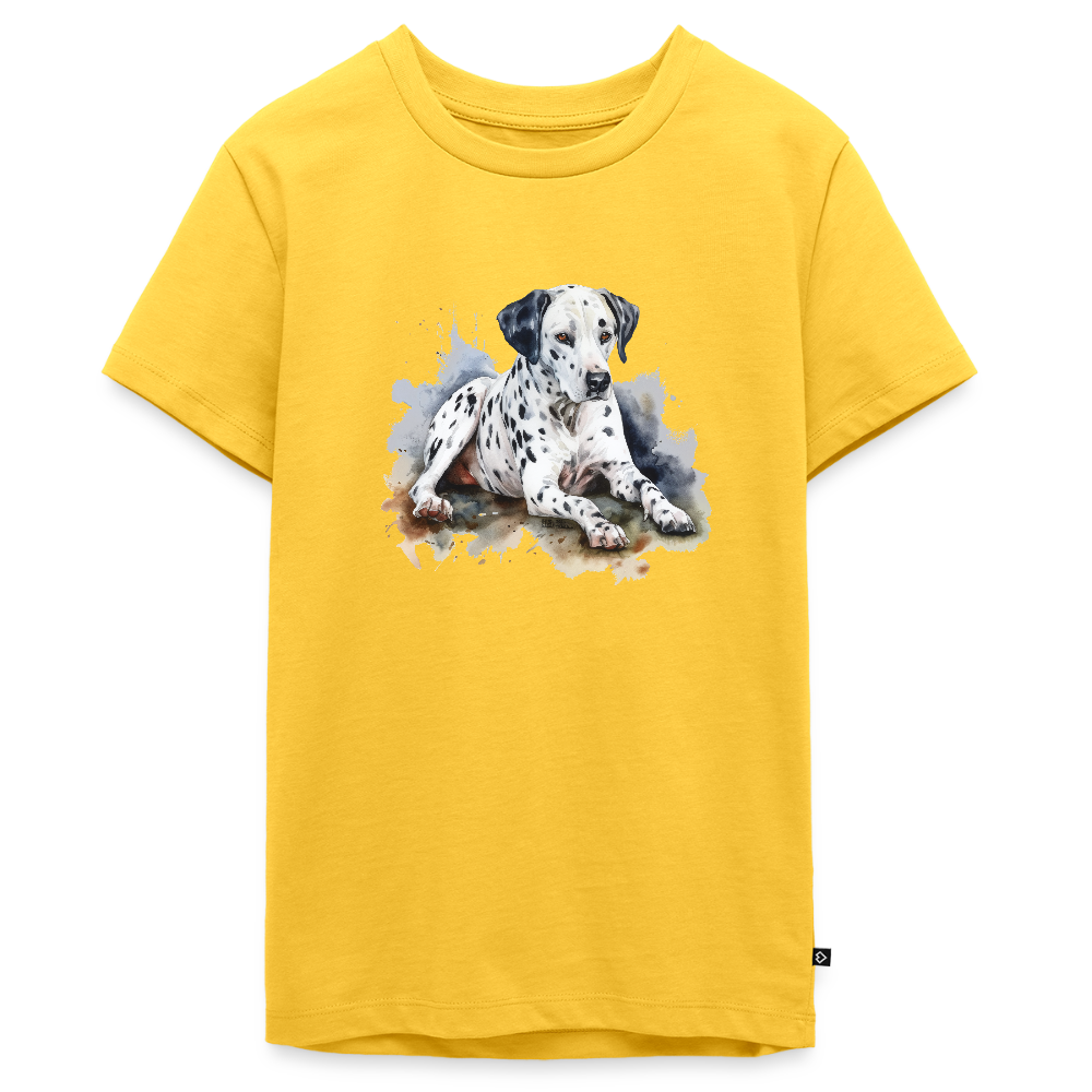 Dalmatiner - Wasserfarbe - Teenager Premium T-Shirt - Gelb
