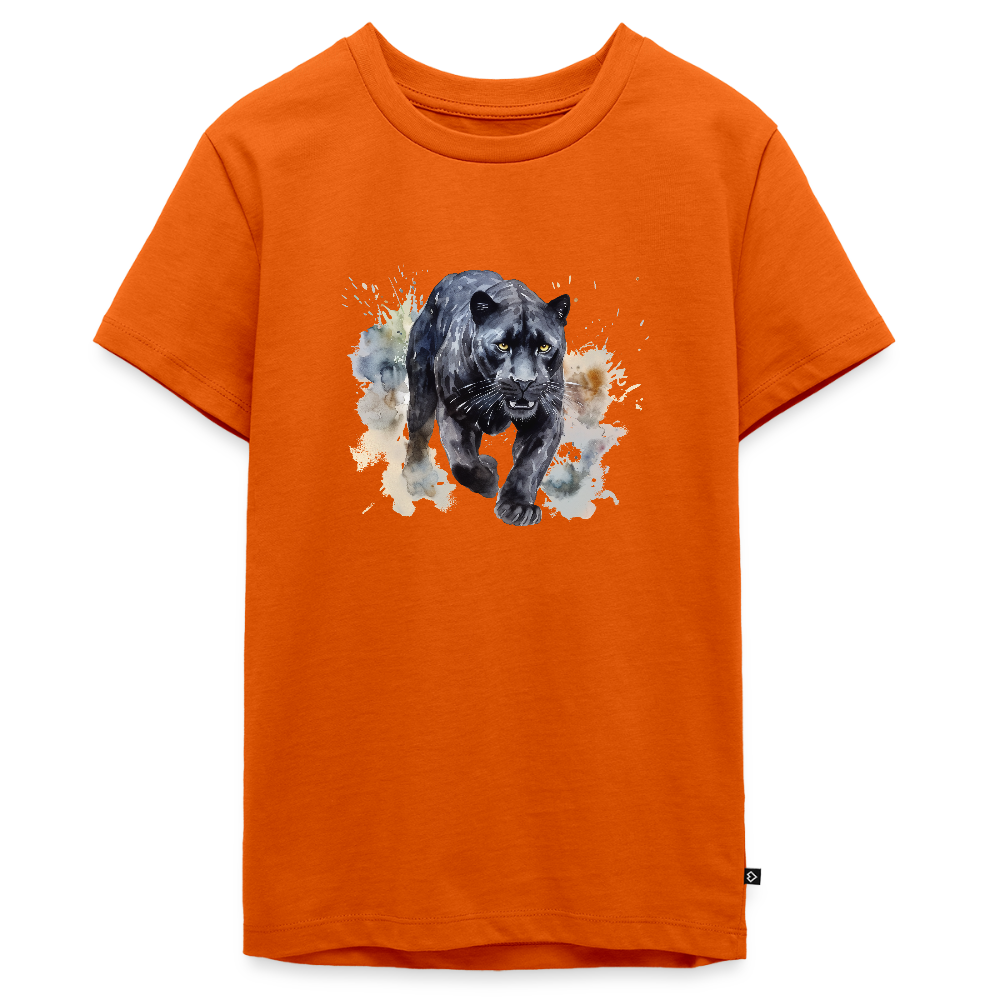 Schwarzer Panter - Wasserfarbe - Teenager Premium T-Shirt - Orange 