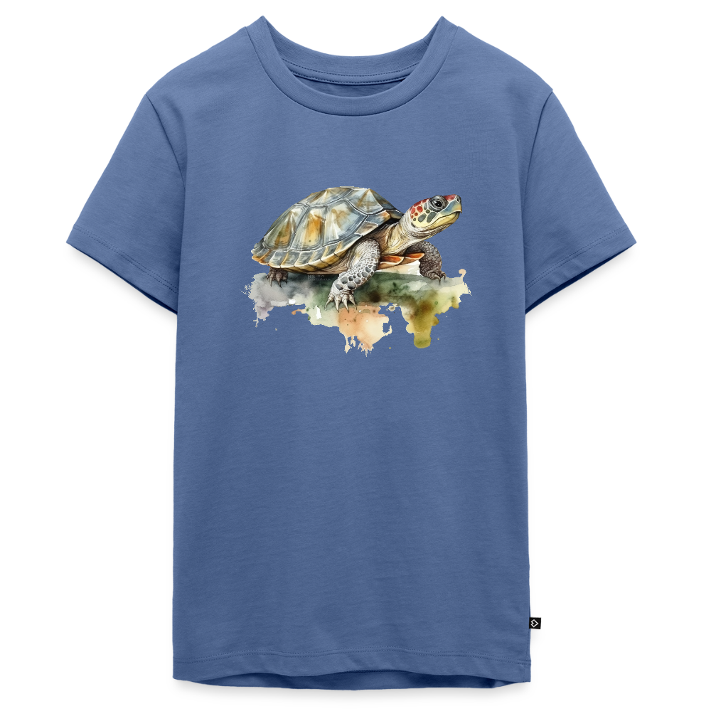 Schildkröte - Wasserfarbe - Teenager Premium T-Shirt - Taubenblau