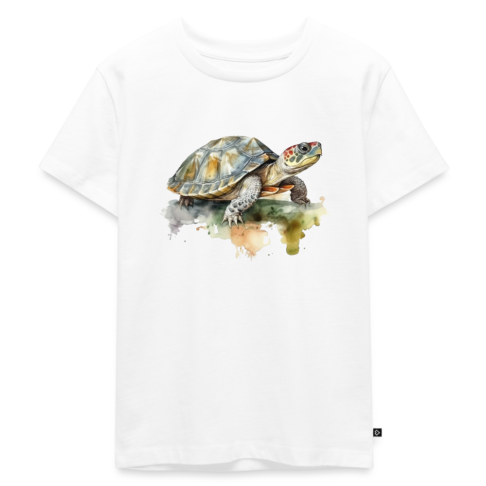 Schildkröte - Wasserfarbe - Kinder Premium T-Shirt - Weiß