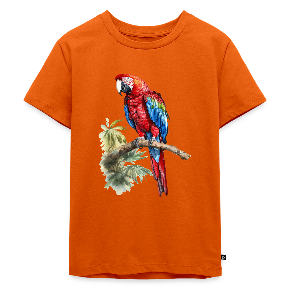 Papagei - Wasserfarbe - Kinder Premium T-Shirt - Orange 