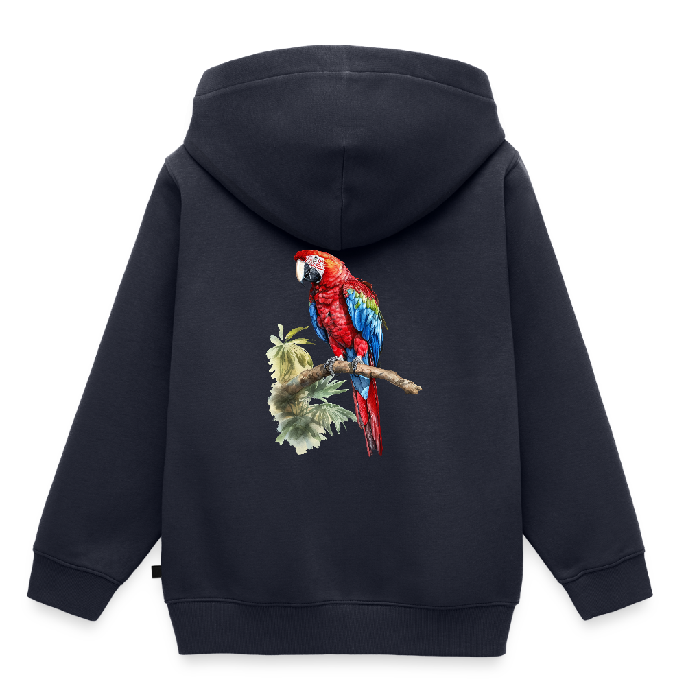 Papagei - Wasserfarben - Kinder / Teenager Premium Hoodie - Navy