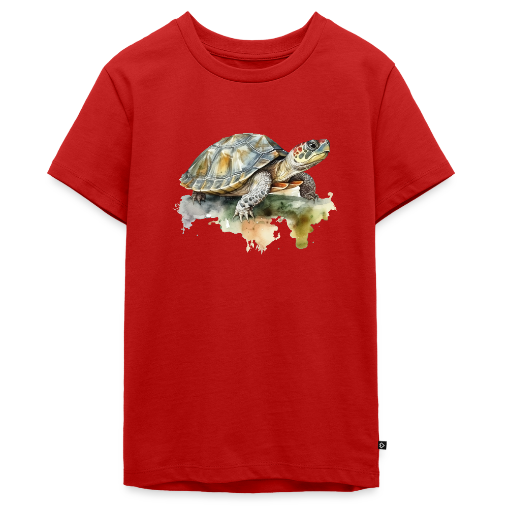 Schildkröte - Wasserfarbe - Teenager Premium T-Shirt - Rot