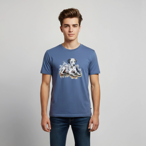 Dalmatiner - Wasserfarbe - Teenager Premium T-Shirt - Taubenblau