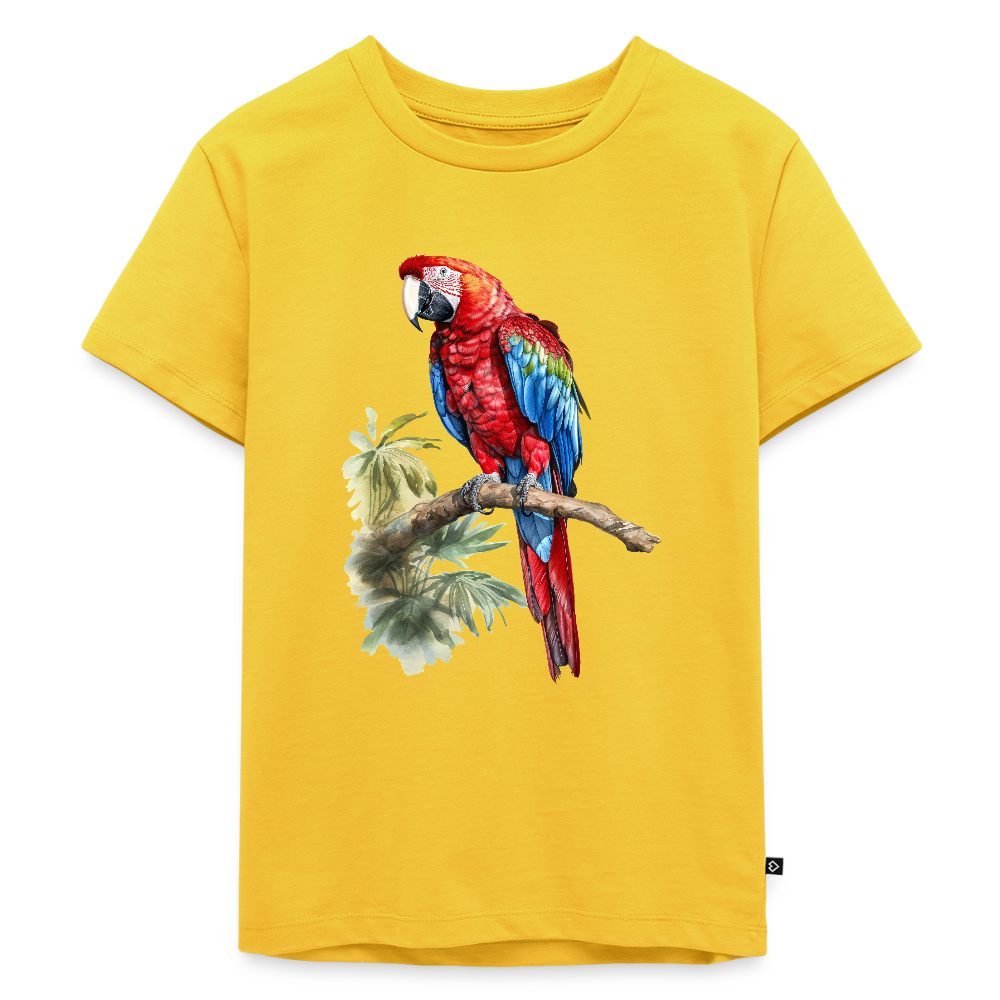 Papagei - Wasserfarbe - Kinder Premium T-Shirt - Gelb