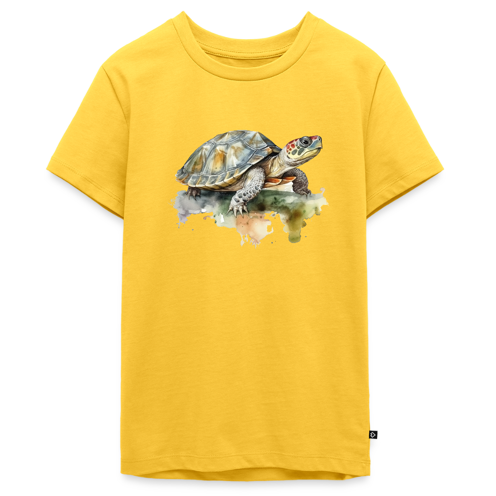Schildkröte - Wasserfarbe - Teenager Premium T-Shirt - Gelb