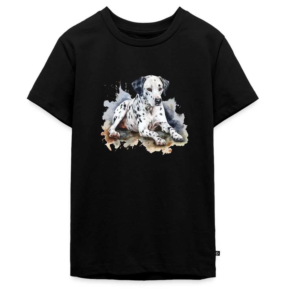 Dalmatiner - Wasserfarbe - Teenager Premium T-Shirt - Schwarz