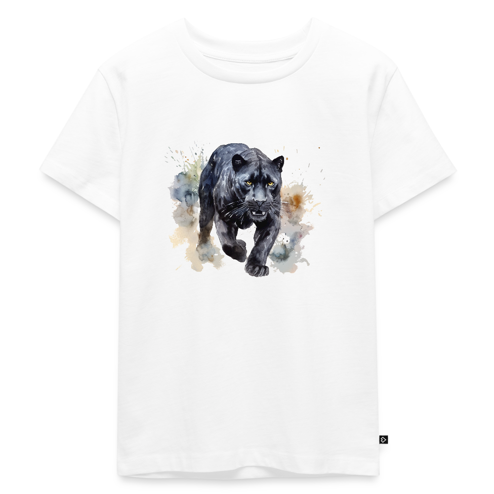 Schwarzer Panter - Wasserfarbe - Kinder Premium T-Shirt - Weiß