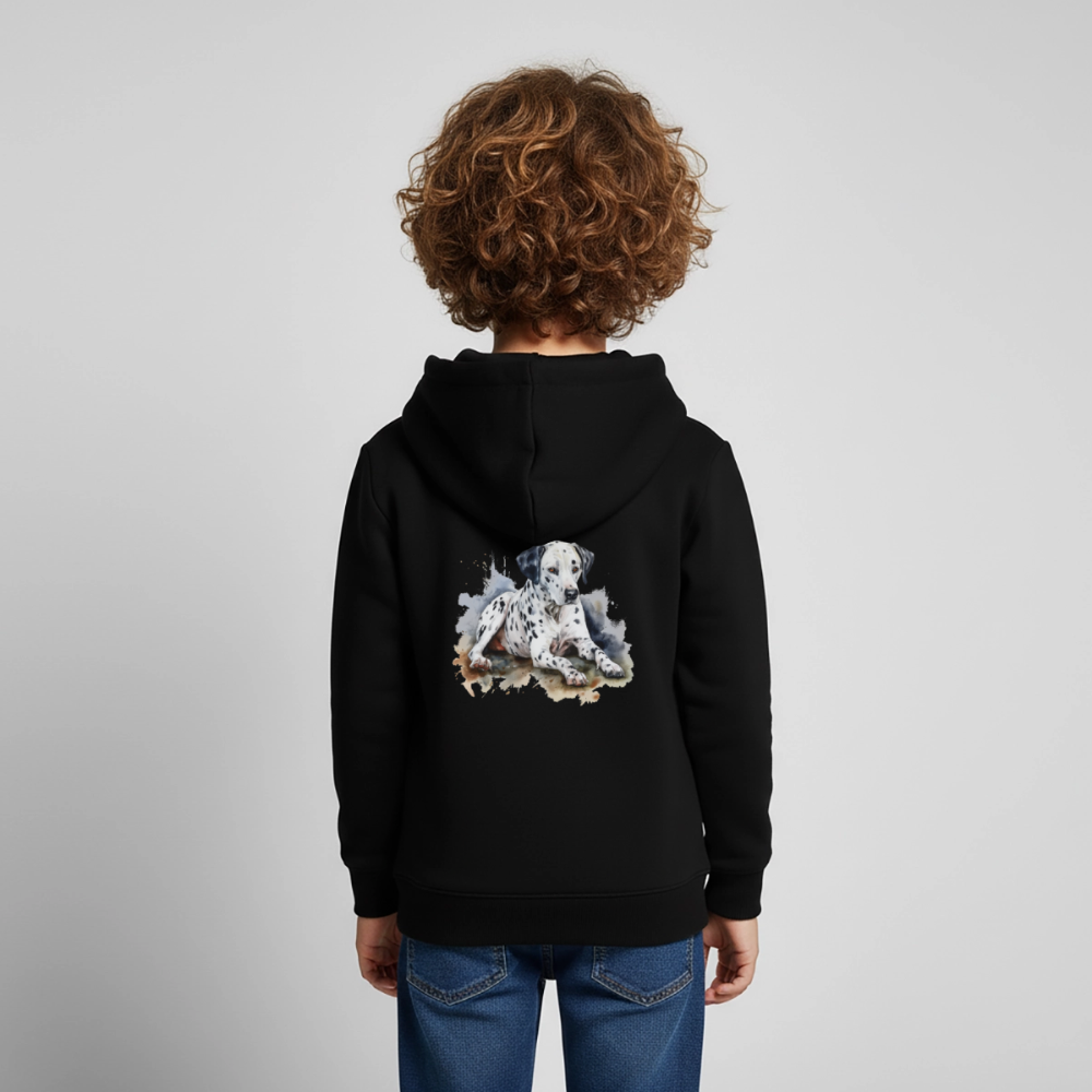 Dalmatiner - Wasserfarben - Kinder / Teenager Premium Hoodie - Schwarz