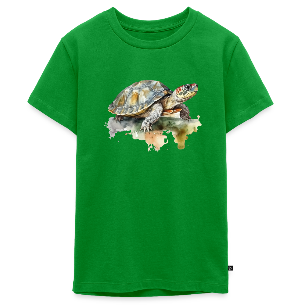 Schildkröte - Wasserfarbe - Teenager Premium T-Shirt - Grün