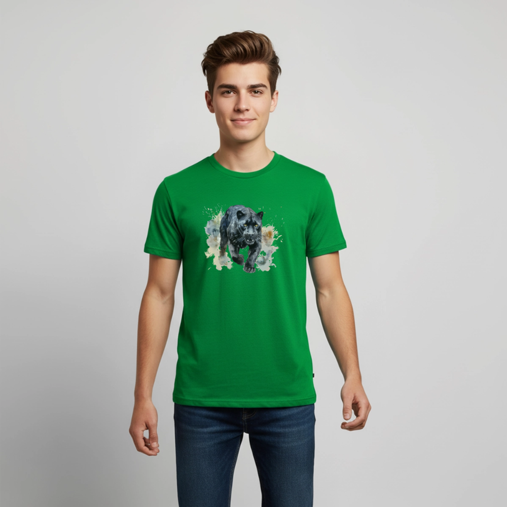 Schwarzer Panter - Wasserfarbe - Teenager Premium T-Shirt - Grün