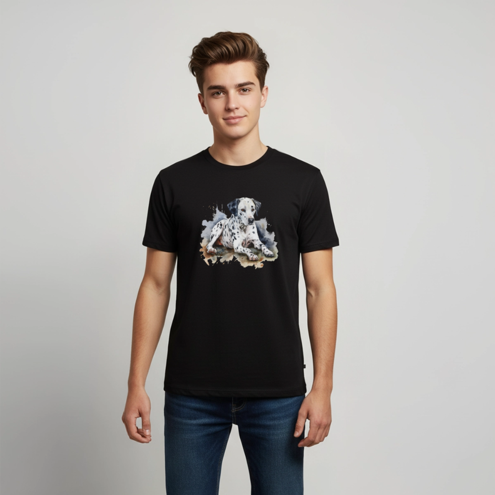 Dalmatiner - Wasserfarbe - Teenager Premium T-Shirt - Schwarz