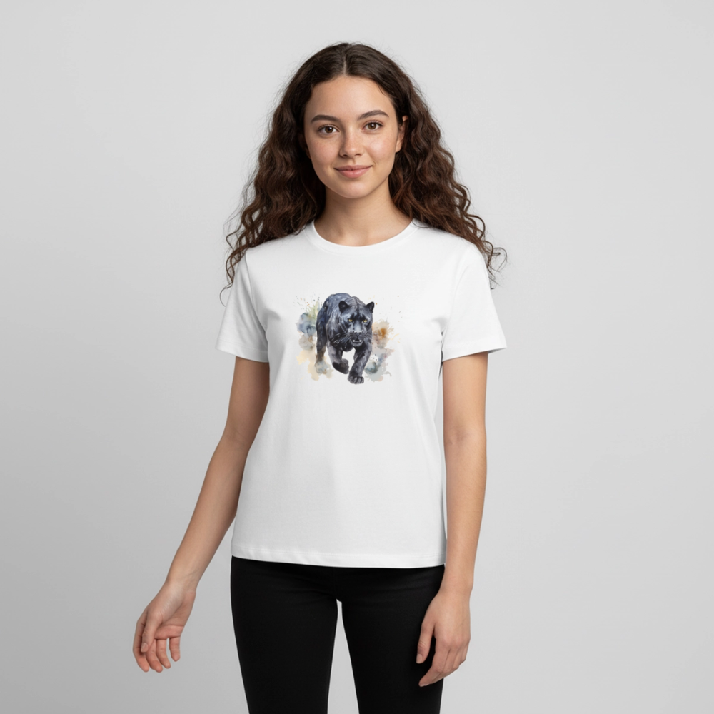 Schwarzer Panter - Wasserfarbe - Teenager Premium T-Shirt - Weiß