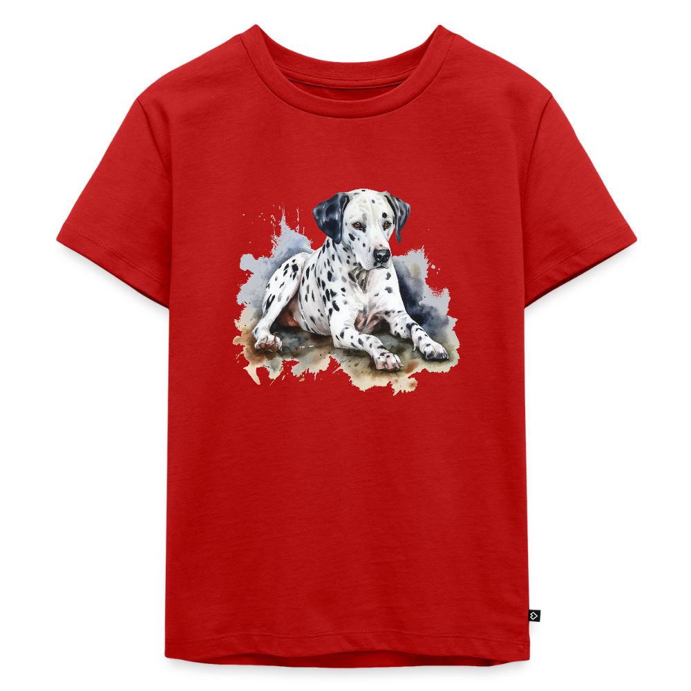 Dalmatiner - Wasserfarbe - Kinder Premium T-Shirt - Rot