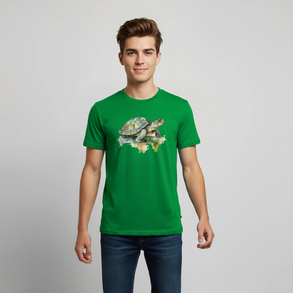 Schildkröte - Wasserfarbe - Teenager Premium T-Shirt - Grün