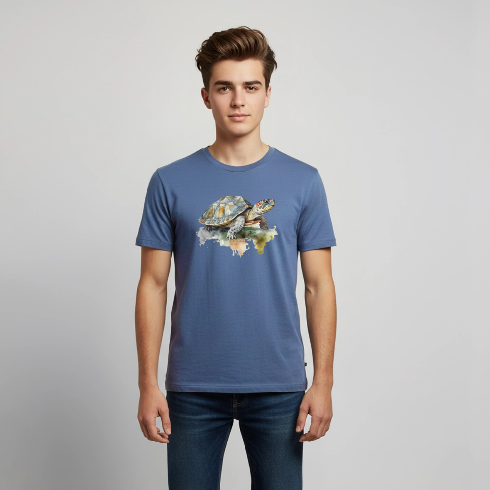 Schildkröte - Wasserfarbe - Teenager Premium T-Shirt - Taubenblau