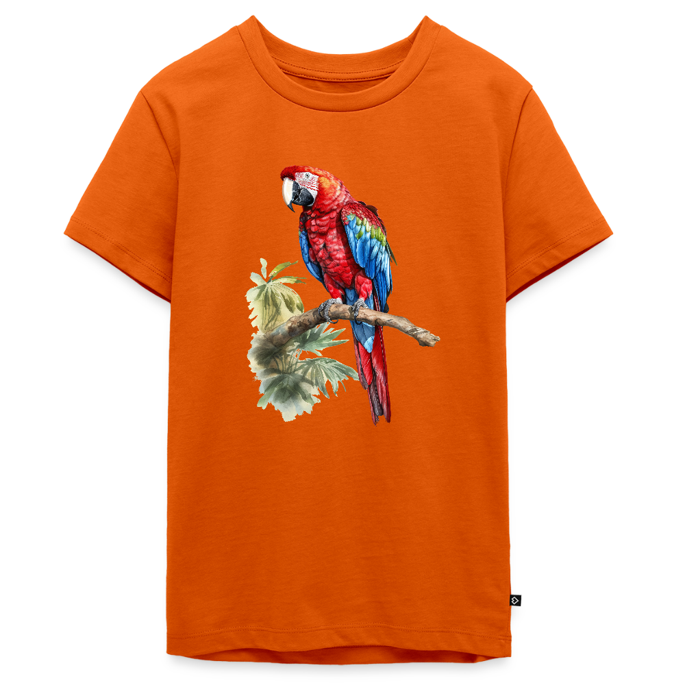 Papagei - Wasserfarbe - Teenager Premium T-Shirt - Orange 