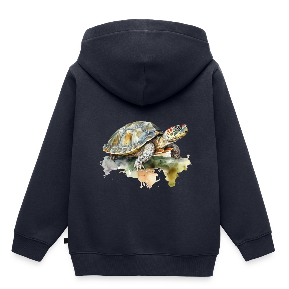 Schildkröte - Wasserfarben - Kinder / Teenager Premium Hoodie - Navy
