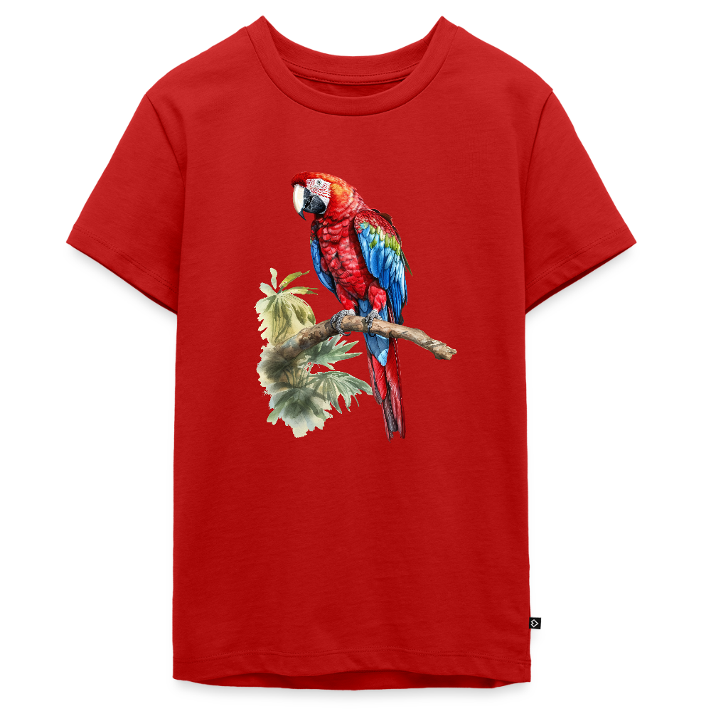Papagei - Wasserfarbe - Teenager Premium T-Shirt - Rot