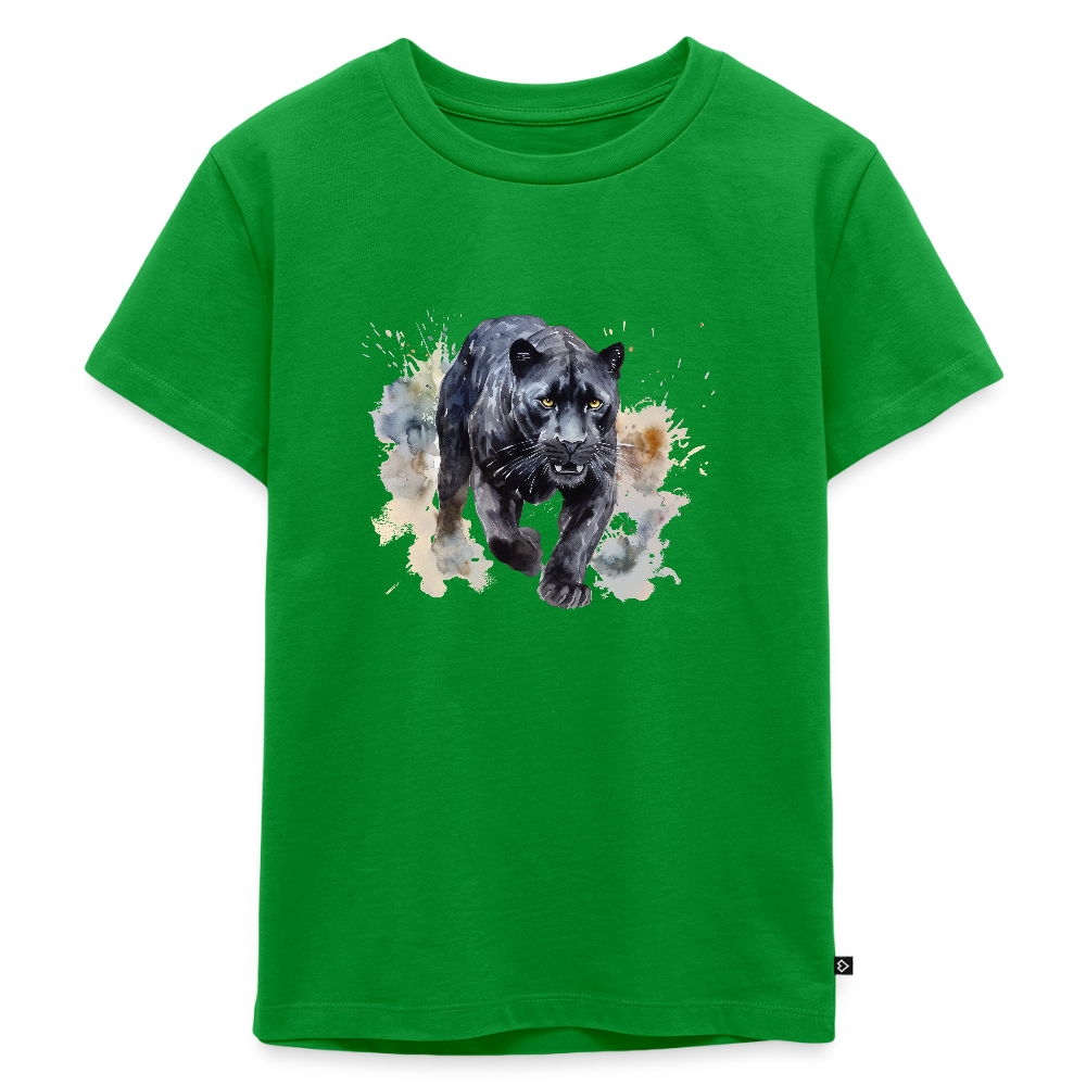 Schwarzer Panter - Wasserfarbe - Kinder Premium T-Shirt - Grün
