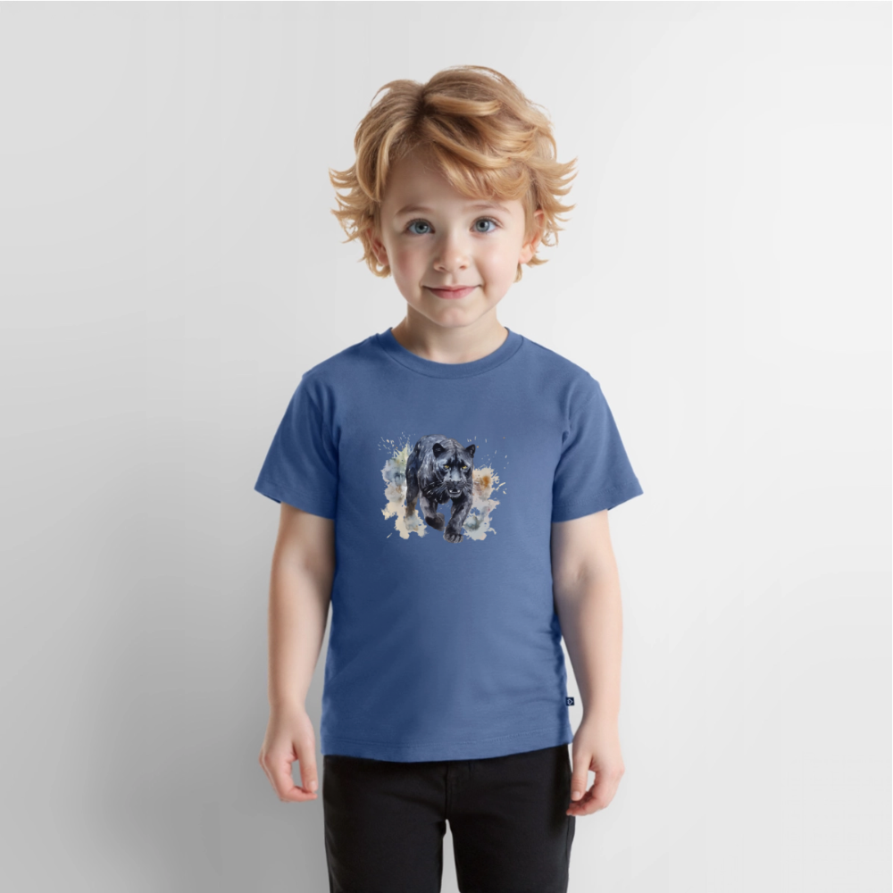 Schwarzer Panter - Wasserfarbe - Kinder Premium T-Shirt - Taubenblau