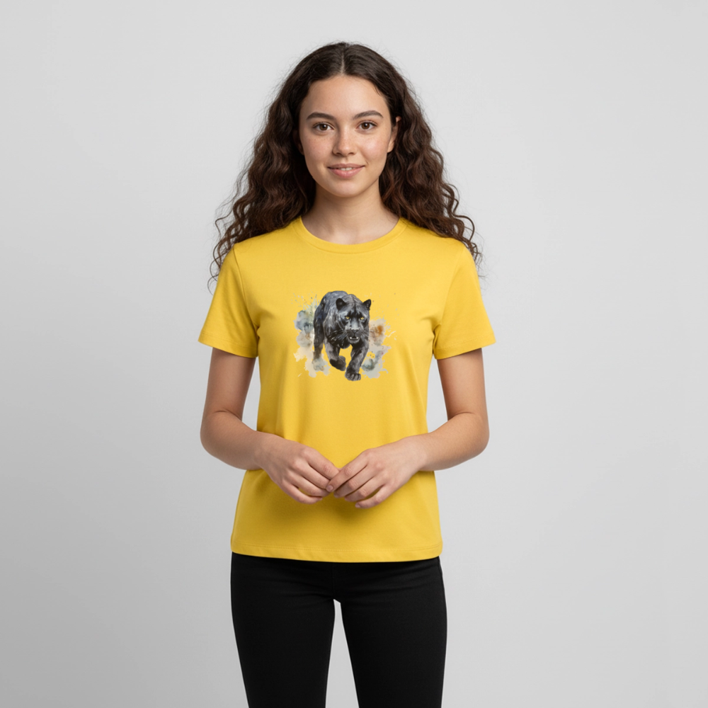 Schwarzer Panter - Wasserfarbe - Teenager Premium T-Shirt - Gelb