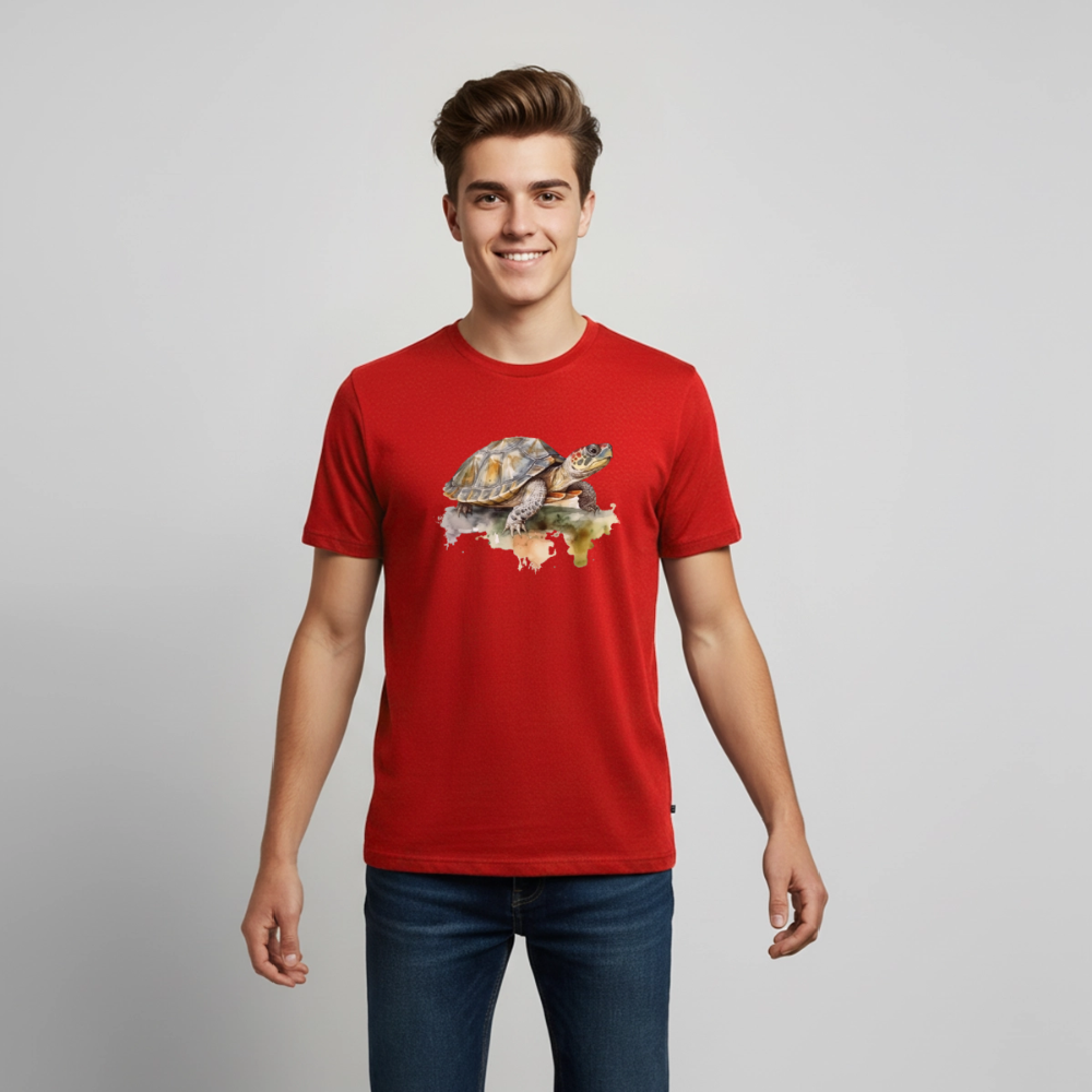 Schildkröte - Wasserfarbe - Teenager Premium T-Shirt - Rot