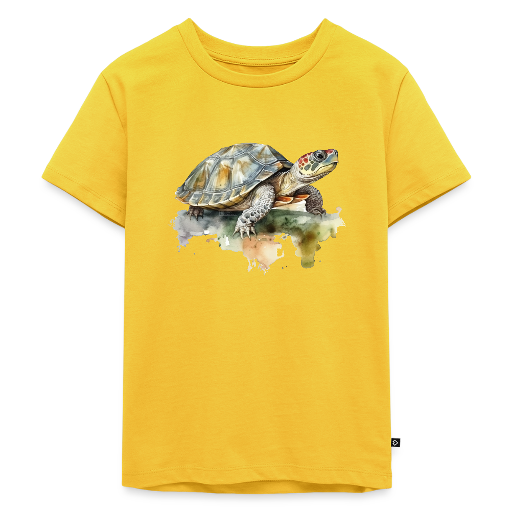 Schildkröte - Wasserfarbe - Kinder Premium T-Shirt - Gelb