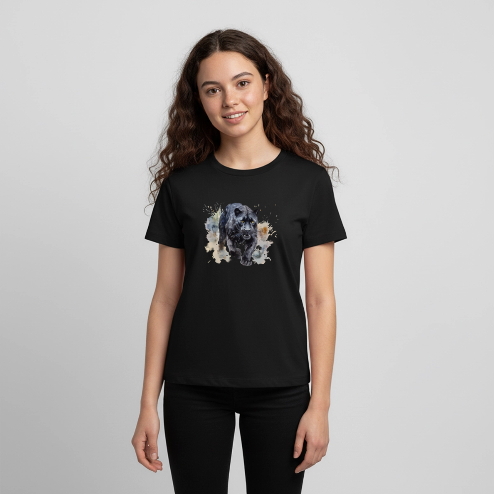 Schwarzer Panter - Wasserfarbe - Teenager Premium T-Shirt - Schwarz