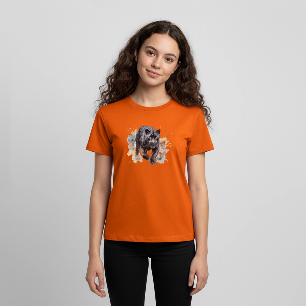 Schwarzer Panter - Wasserfarbe - Teenager Premium T-Shirt - Orange 