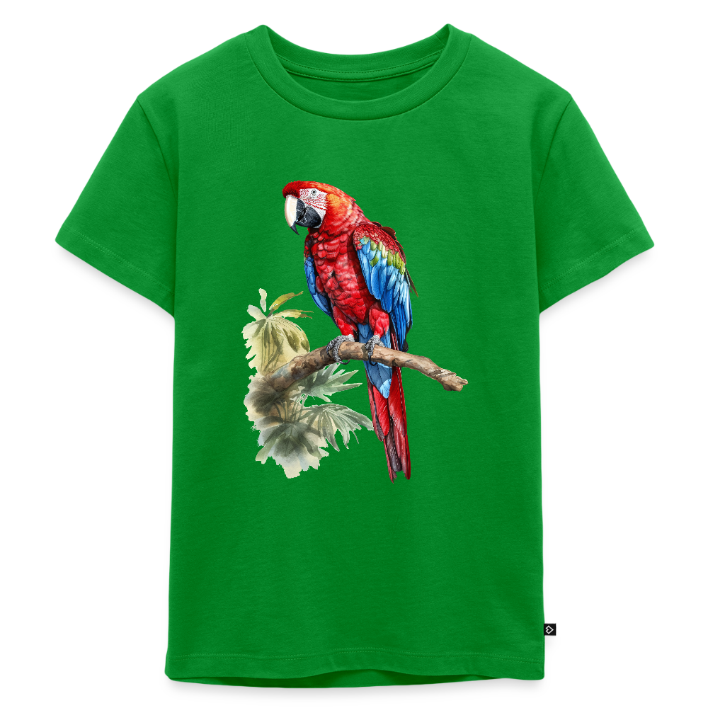 Papagei - Wasserfarbe - Kinder Premium T-Shirt - Grün